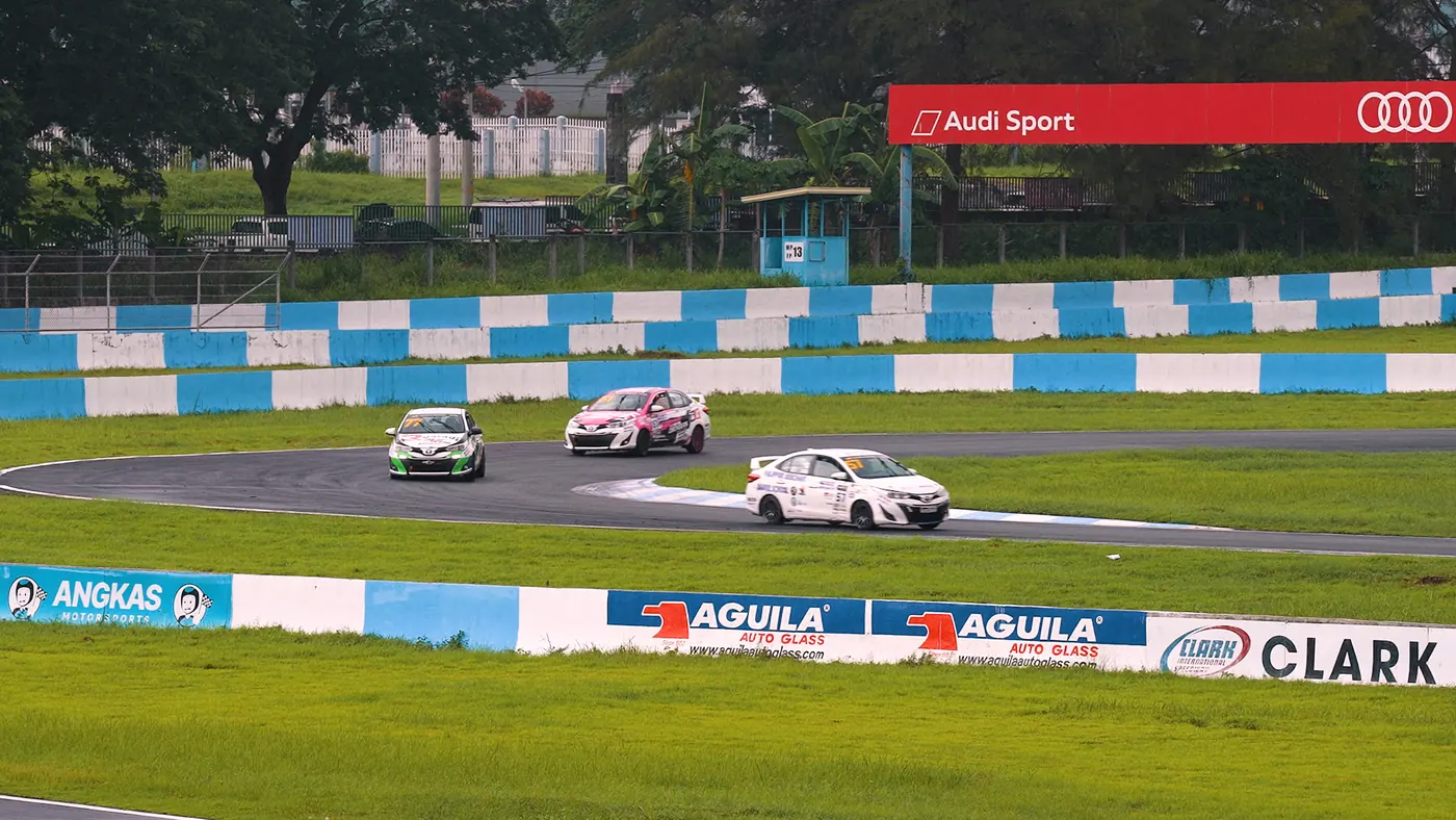 Toyota Gazoo Racing cars lined up on the starting grid