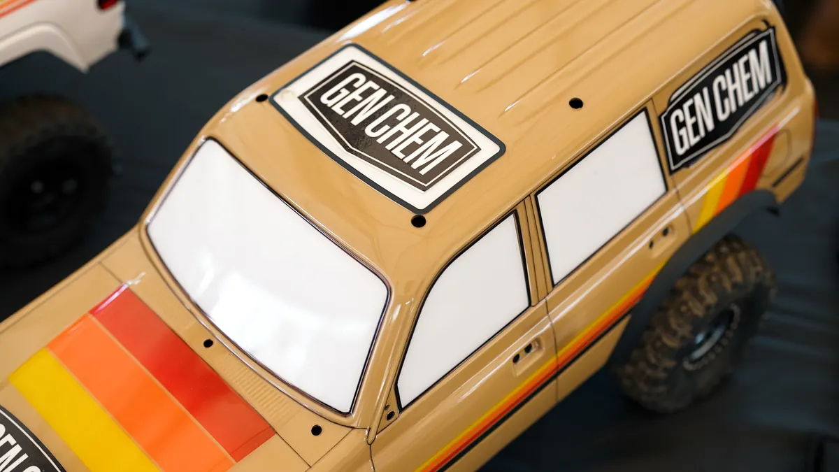 Scale Toyota racing model detailed with GEN CHEM graphics