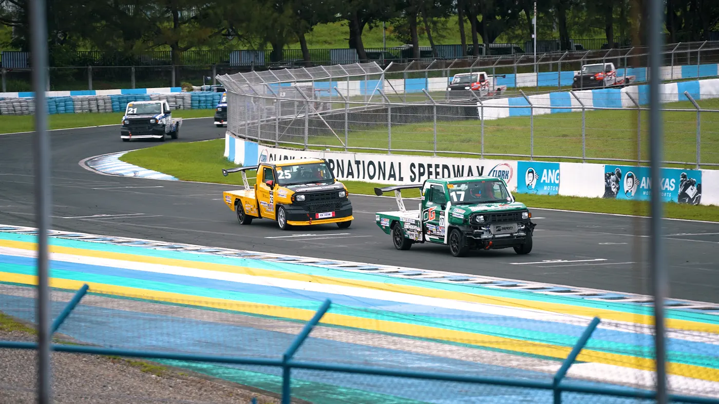 Toyota race cars competing on the circuit
